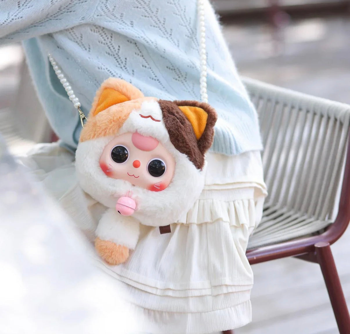 Baby Three Fortune Cat Plush Zipper Bag Series