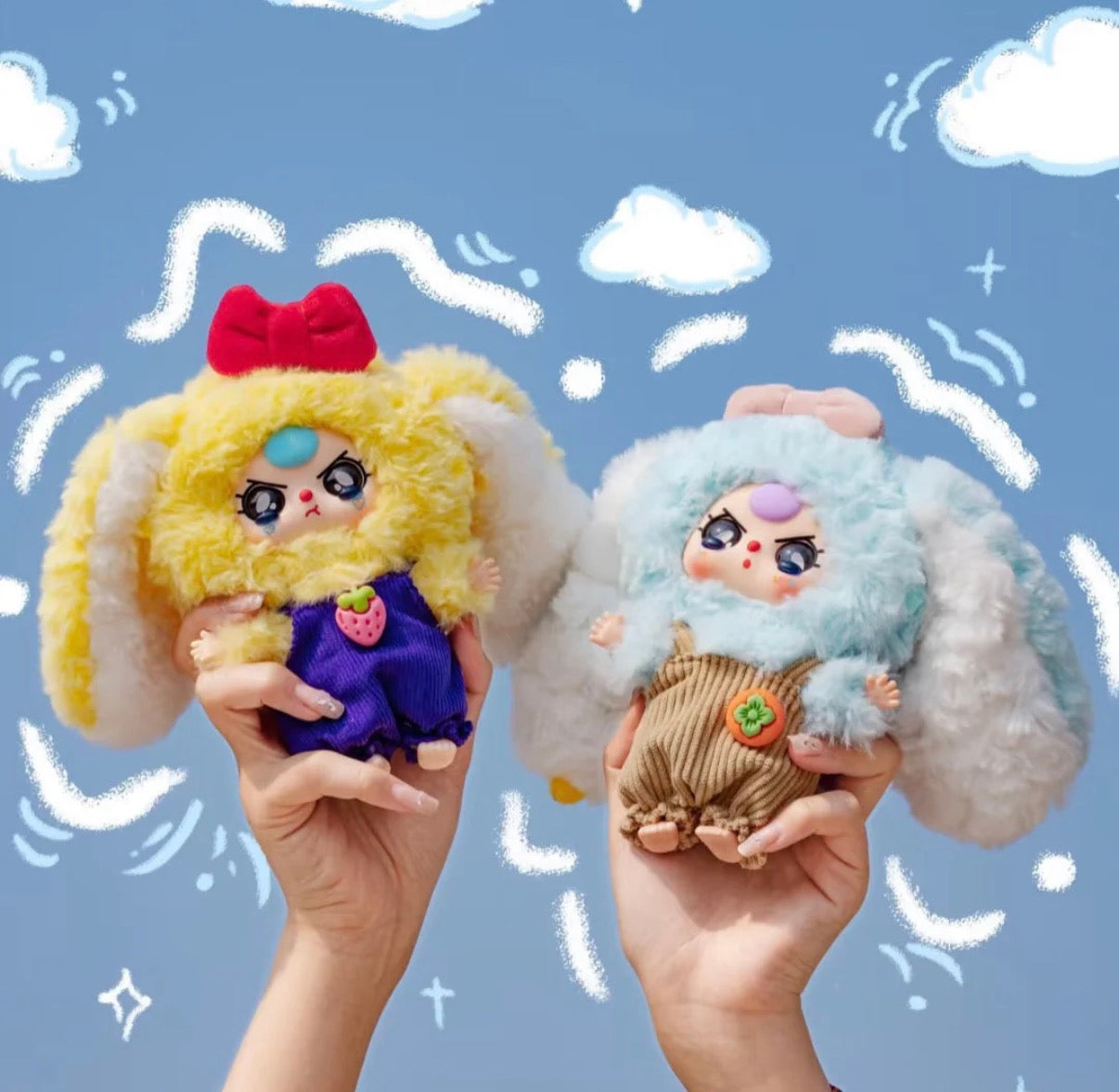 Baby Three V2 Rabbit Macaron Cute Bunny Plush