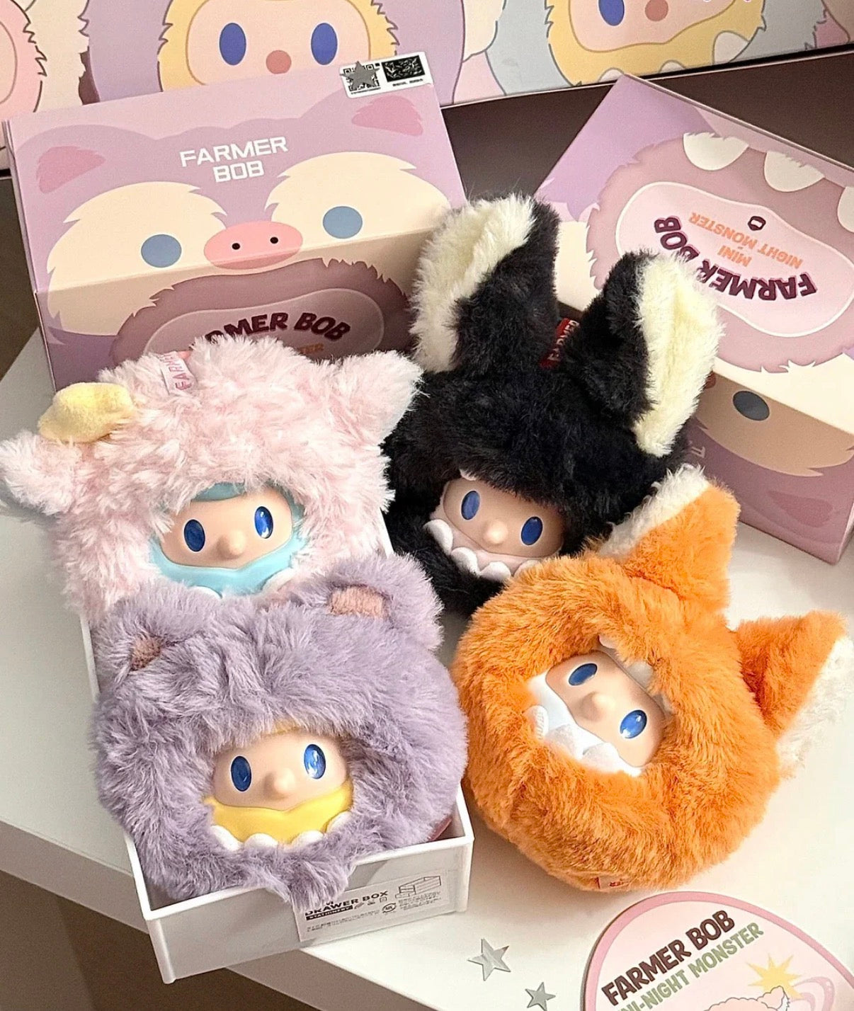 FARMER BOB Mini Night Monster Plush Series