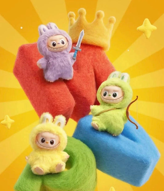 LABUBU V4 Mini Plush Keychain - Heart Code Series